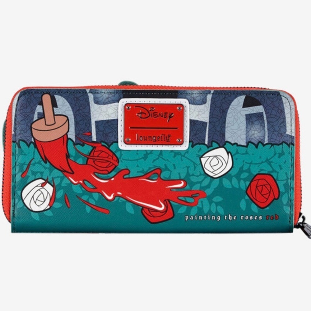 Disney Loungefly RARE Villains Queen Of Hearts Long Wallet